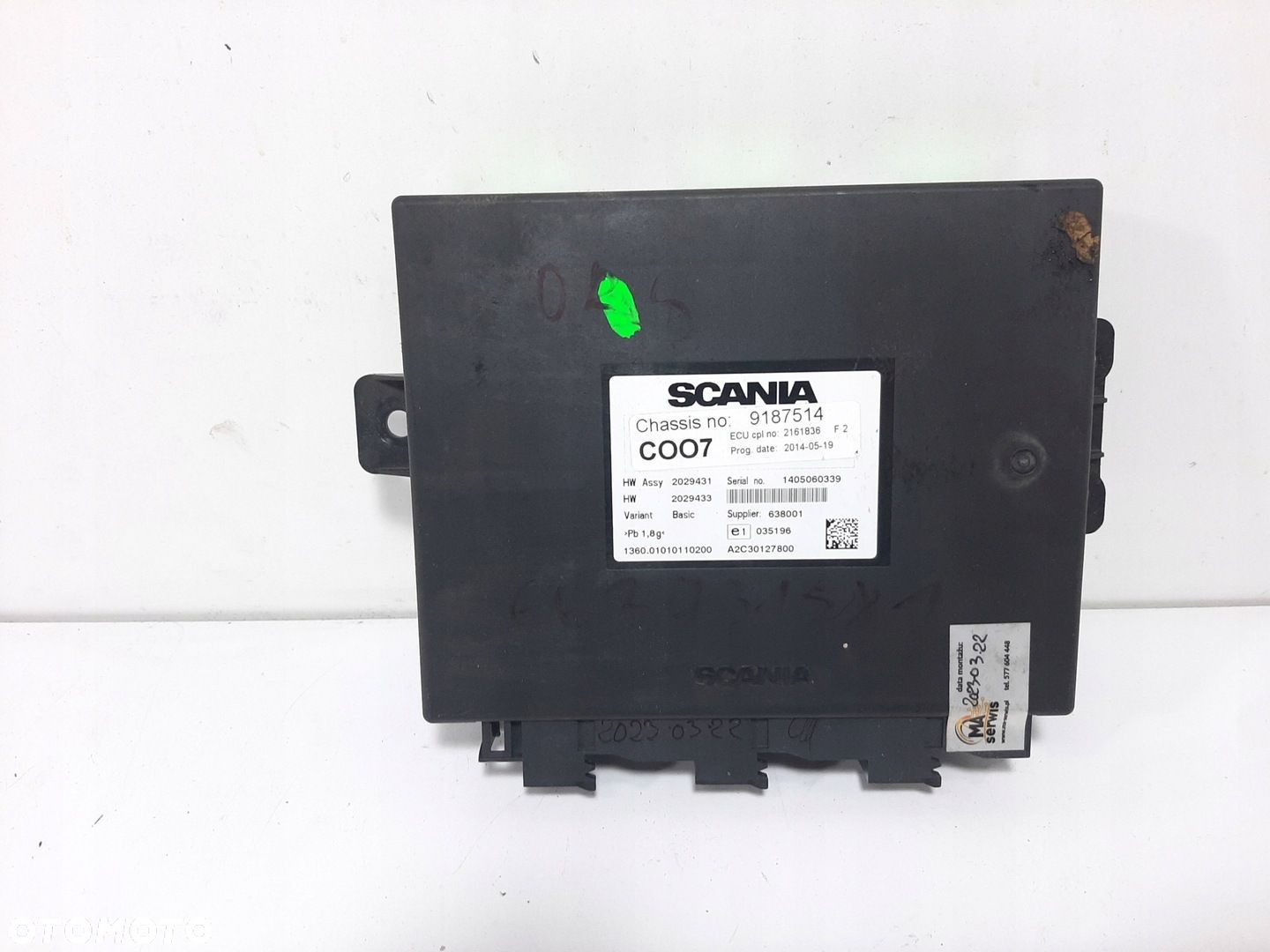 SCANIA R410 EURO6 POJ 12742 302KW 14R STEROWNIK KOORDYNATOR C007 2161836 - 1