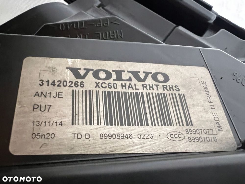 VOLVO XC60 I LIFT ZWYKŁA LAMPA LEWA PRAWA REFLEKTOR LEWY PRAWY DEMONTAŻ - 13