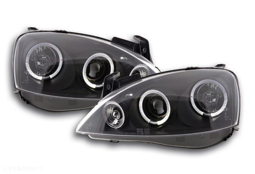 Lampy Reflektory OPEL CORSA C 00-06 RINGI LED - 1