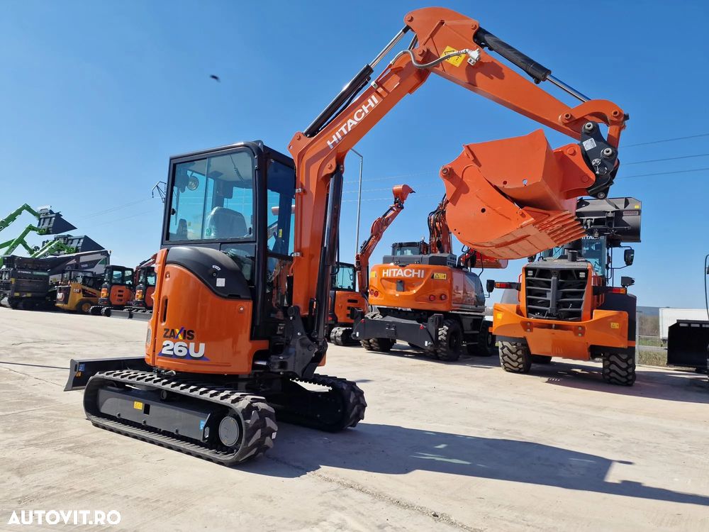 Hitachi 2,8t, PROTMOTIE-CUPLA RAPIDA+3 cupe, ZX26U-6, 2025, Instalatia picon, Grantie 2 ani, Posibilitate leasing 5 ani-PROMOTIE 36.500 EUR+Tva - 30