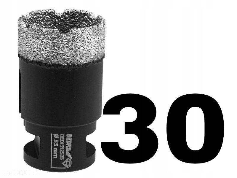 DEDRA KORONKA DO GRESU BETONU SZKŁA 30MM M14 otwornica - 3