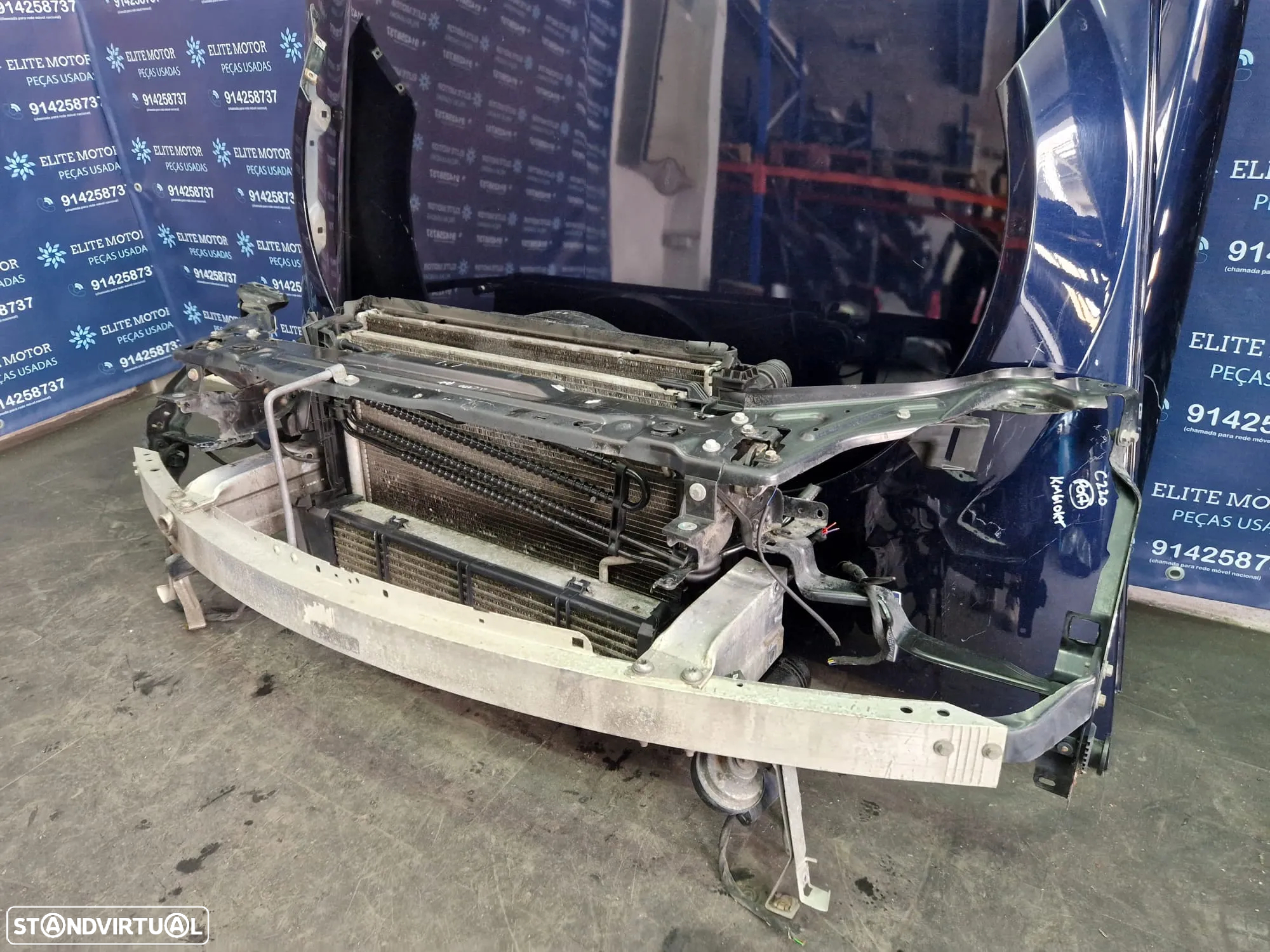 Frente completa usada MERCEDES CLASS C W204 FACELIFT FASE 2 CDI parachoques oticas capot guardalamas reforço - 10