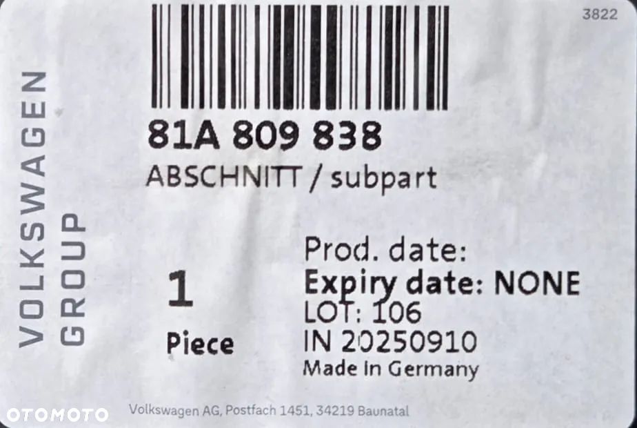 Ćwiartka tylna Audi Q2 81A809838 - 5