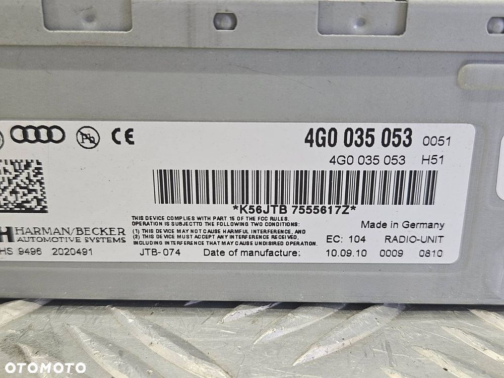VW TOUAREG 7P 10-18R RADIO TUNER MODUŁ RADIOWY 4G0035053 - 3