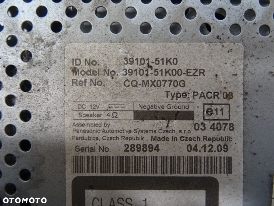 OPEL AGILA B HB 5D 08-14 1.3CDTI RADIO PANEL WŁĄCZNIK AWARYJNYCH 39101-51K0 - 4