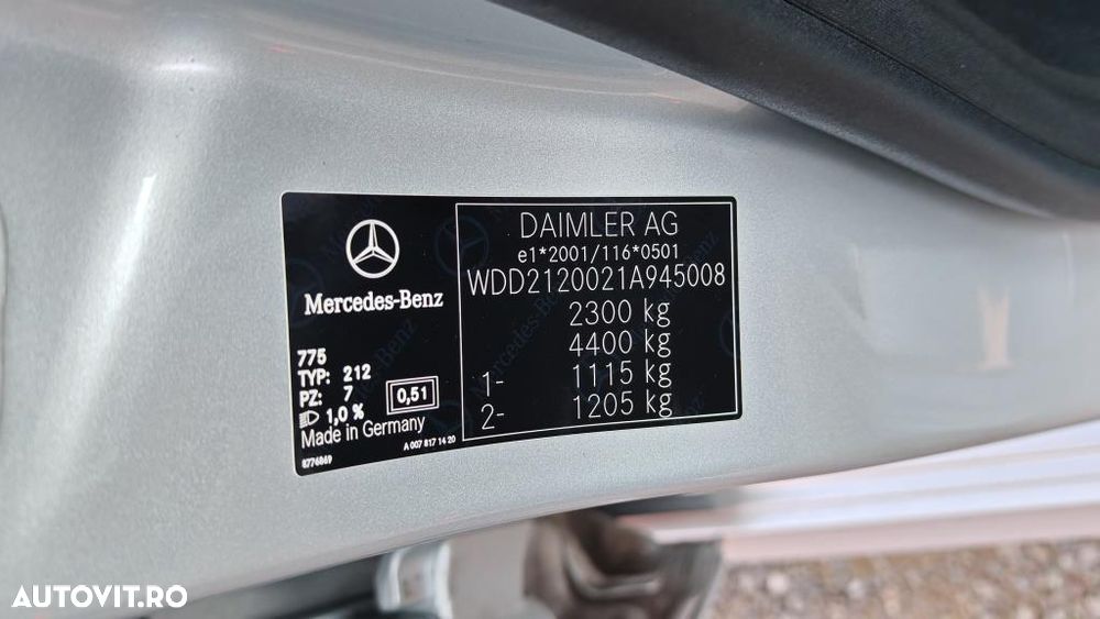 Mercedes-Benz E 220 CDI DPF BlueEFFICIENCY 7G-TRONIC Avantgarde - 31