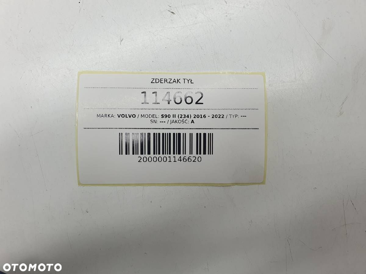 ZDERZAK TYŁ TYLNY VOLVO S90 II LIFT HYBRYDA HYBRID KOMPLETNY 717 ONYX BLACK - 9