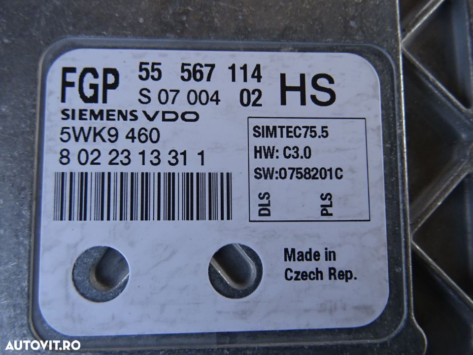 Calculator motor Opel Astra H 1.6 benizna Z16XER 85 KW 115 CP din 2007 - 2