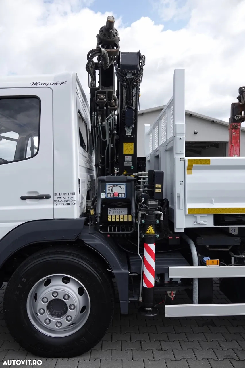 Mercedes-Benz ATEGO 1627 / 4X2 / BASCULĂ 3 LATERALE + HDS HIAB 099 BS-2 / PILOT / ROTATOR / FURCĂ / ANVELOPE 100% / IMPORTAT - 19