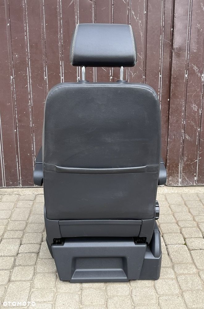 FOTEL LEWY KIEROWCY PRAWY PASAŻERA JEDYNKA PRZÓD PRZEDNI SKÓRA ANTRACYT TEAK VW T5 LIFT T6 CARAVELLE MULTIVAN PAN AMERICANA TRANSPORTER EU - 7