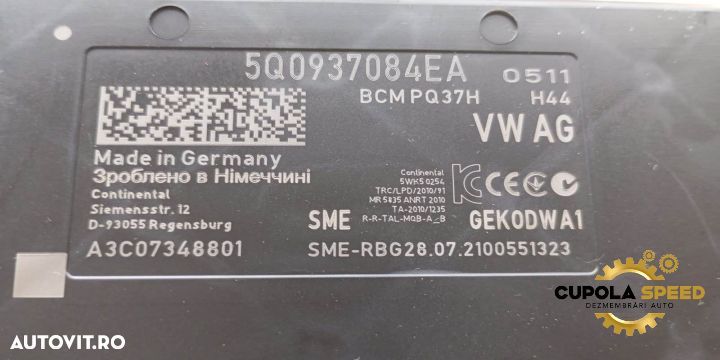 Modul confort BCM 5Q0937084EA Audi Q3 F3 [2018 - 2024] - 3