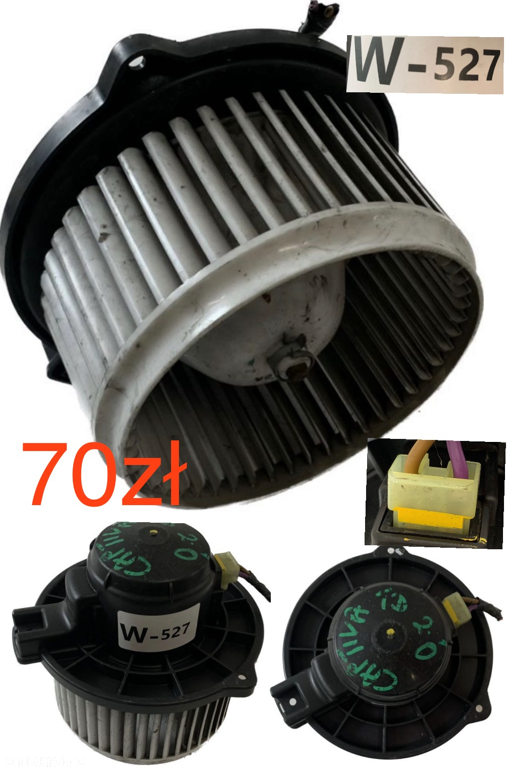Wentylator dmuchawa nagrzewnicy Renault Clio V Captur II 2019r-> BMW F10 F11 F01 F12 F13 2010-2018r Volkswagen T6 Berlingo III Partner III Chevrolet Captiva Opel Antara 2006-2011r Volvo V70 S60 XC70 XC90 BMW F20 F21 F30 F31 2011-2018r BMW 5 E60 E61 MINI F56 Cooper 2006-2020r Mercedes W210 W211 - 6
