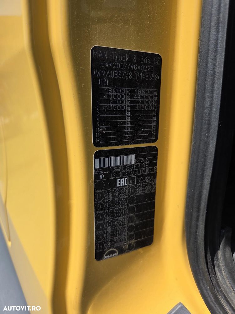 MAN 18.430 4x2, 2020, 422.975km, KIT BASCULARE, Aer conditionat in STATIONARE, FRIGIDER, jante ALUMINIU greutate propie 7,1tone, rulat doar in GERMANIA, cutie viteze AUTOMATA, STARE FOARTE BUNA, posibilitate leasing 4 ani-PROMOTIE 29.900 EUR+Tva - 38