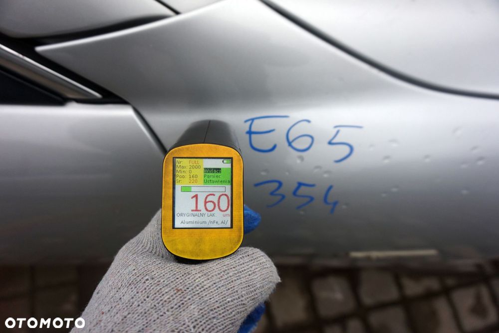 BŁOTNIK PRZEDNI PRAWY 7 IV E65 354  SREBRNY TITANSILBER BMW 2001-2005 - 4