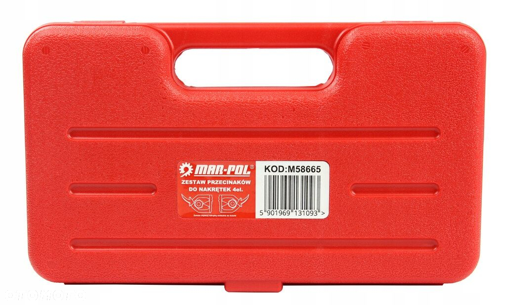 MAR-POL ZESTAW PRZECINAKÓW DO CIĘCIA NAKRĘTEK 4el. 9-27mm WALIZKA M58665 - 4