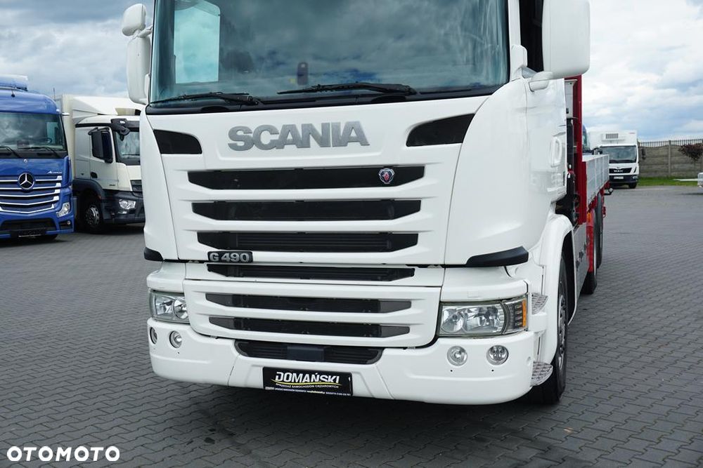Scania G 490 / 6 X 2 / SKRZYNIOWY + HDS / HMF 3220 K7 / WYSIĘG 18,9 M - 40