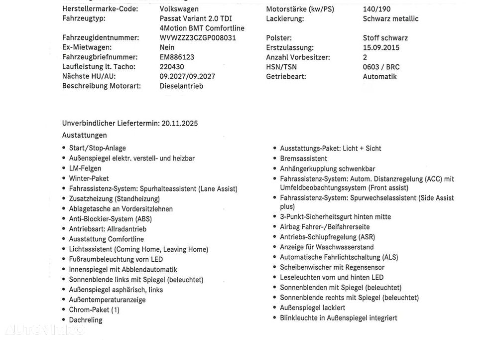 Volkswagen Passat Variant 2.0 TDI SCR 4Motion DSG Comfortline - 27