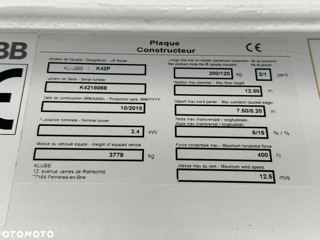 Mercedes-Benz Sprinter Zwyżka Podnośnik Koszowy KLUBB K42P UDT WUMAG GSR - 12