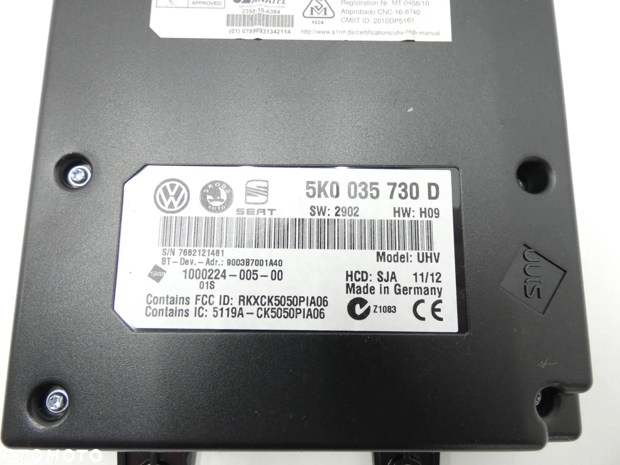 VW TIGUAN I 5N LIFT MODUŁ STEROWNIK BLUETOOTH TELEFONU 5K0035730D GORLICE - 4