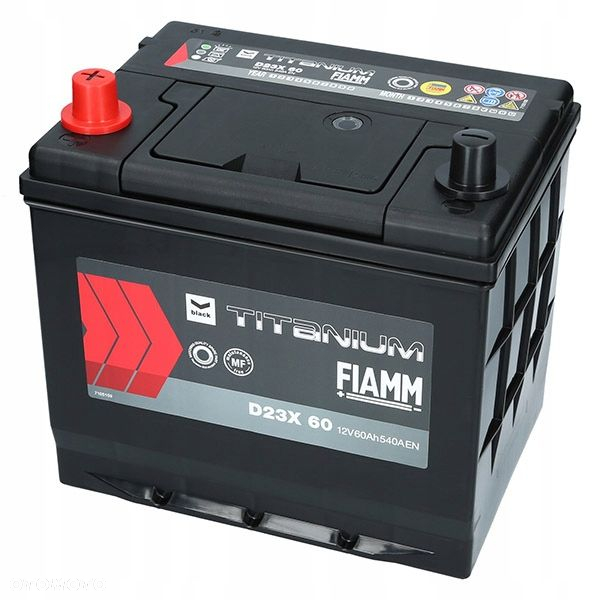 Akumulator FIAMM BLACK D23X 12V 60Ah 540A EN - 15 kg - 5