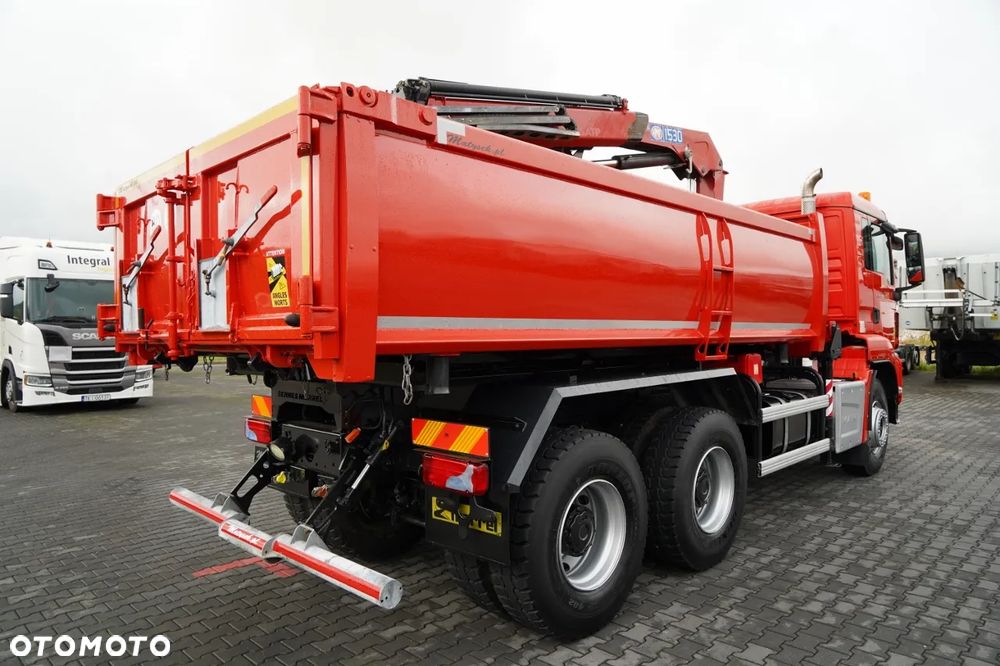 MAN TGS 26.400 / 6x4 / WYWROTKA 2 STRONNA  + HDS HMF 1530 K2  / HYDROBURTA / CHWYTAK / PILOT /  NAVI / - 11