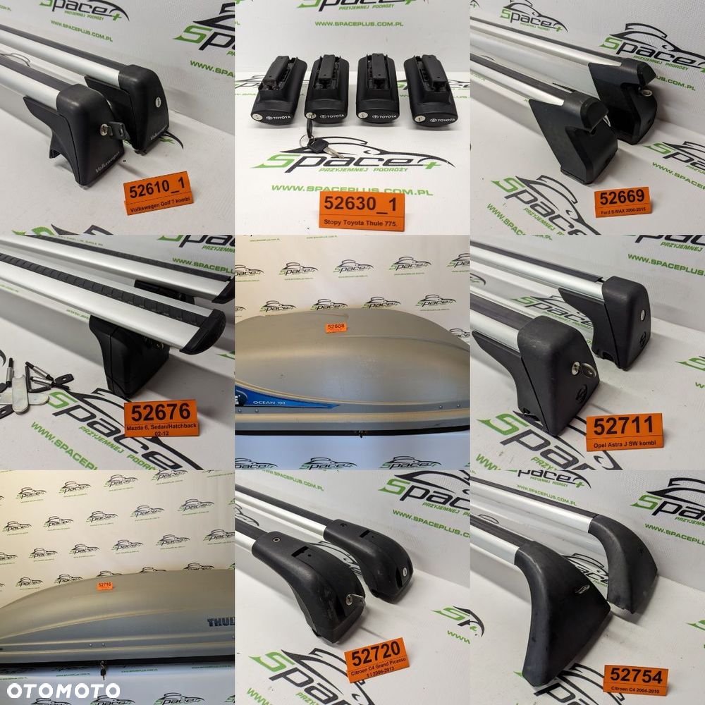 Bagażnik dachowy poprzeczki belki dachowe relingi oryginalne Thule nowe używane - 7