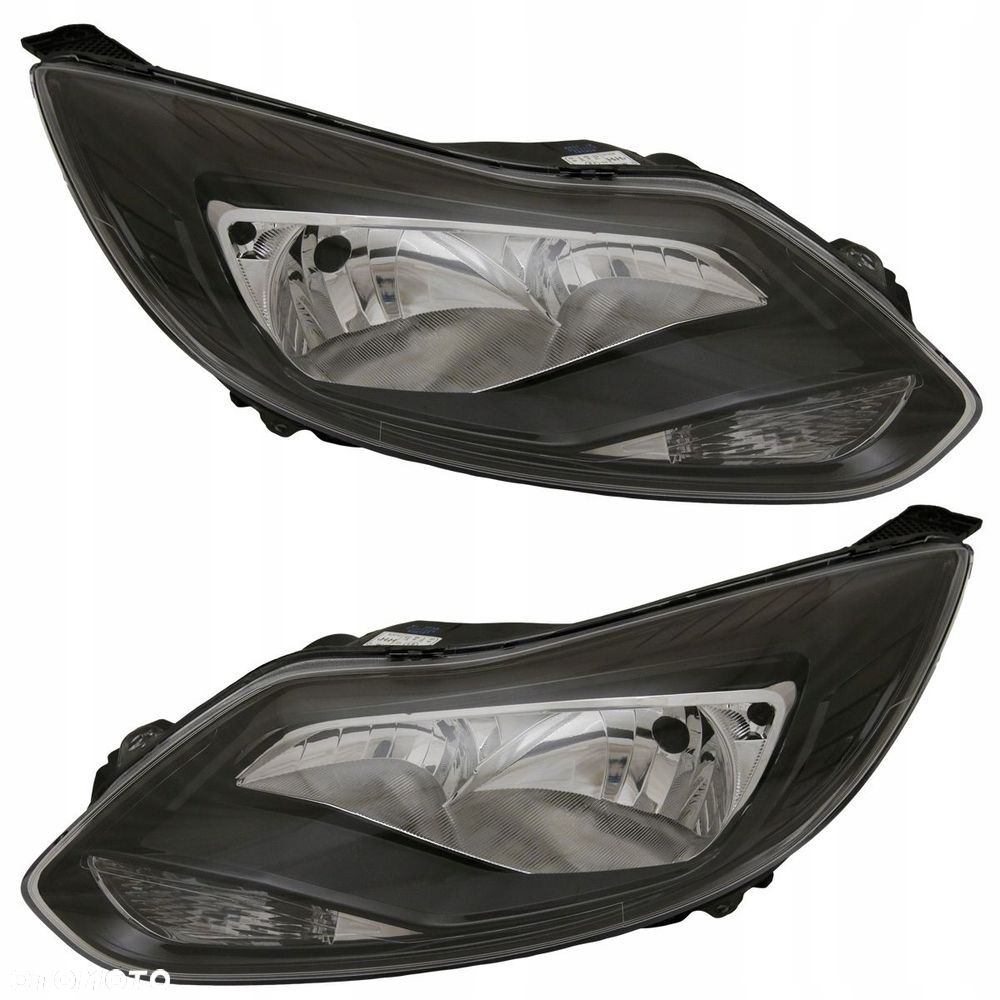 Reflektor Lampa Przód Tyc Czarna Ford Focus III 3 mk3 2011-2014 kpl - 1