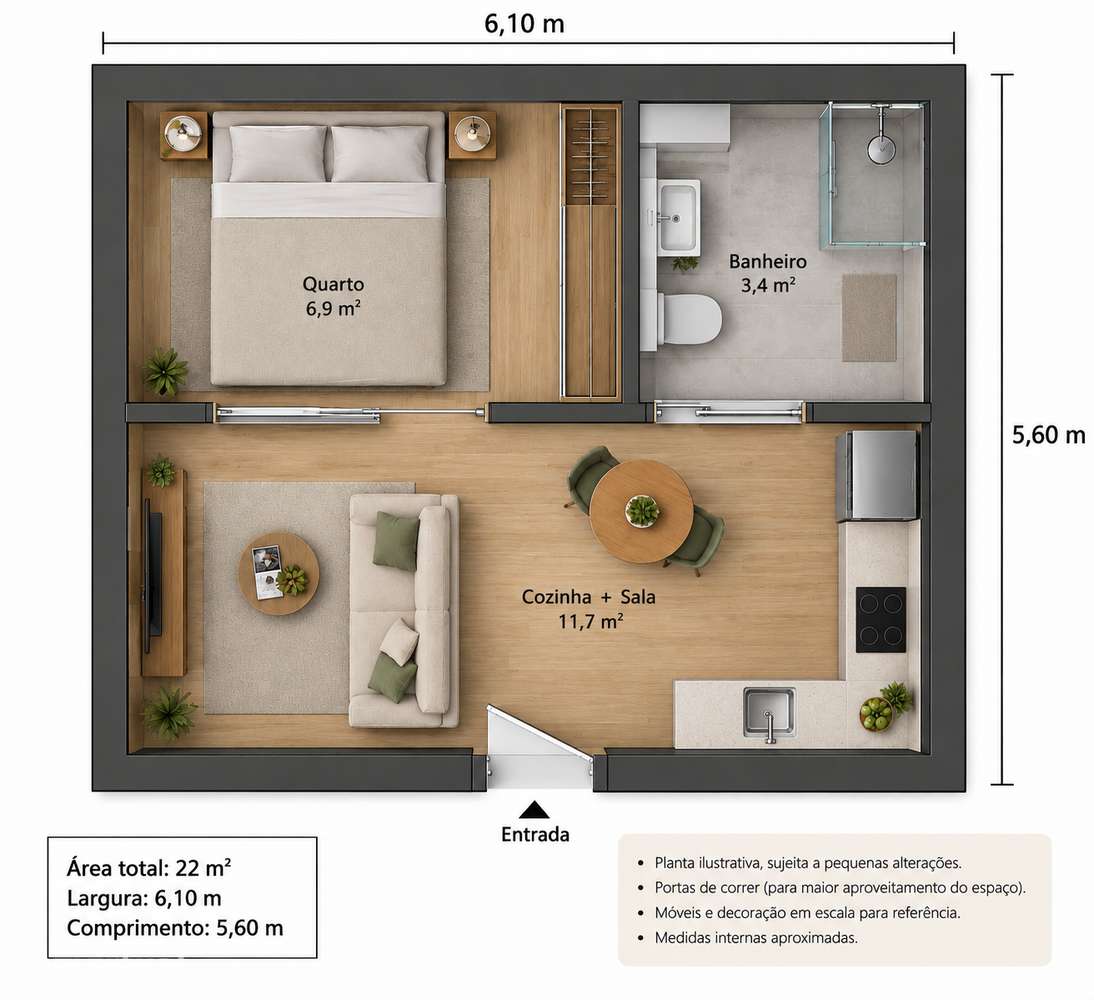 Moradia T1 totalmente remodelada em Arreciadas – pronta a habitar - Grande imagem: 2/2