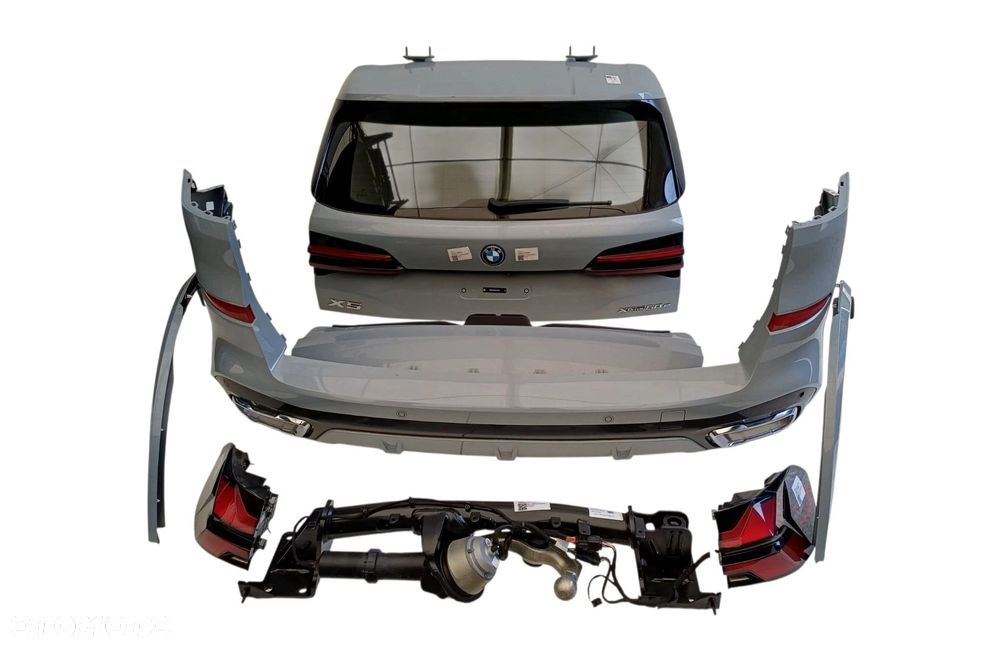 :BMW X5 G05 ZDERZAK KLAPY LAMPY LISTWY BŁONIKÓW HAK C4P Brooklyn Grau Metallic KOMPLET - 5