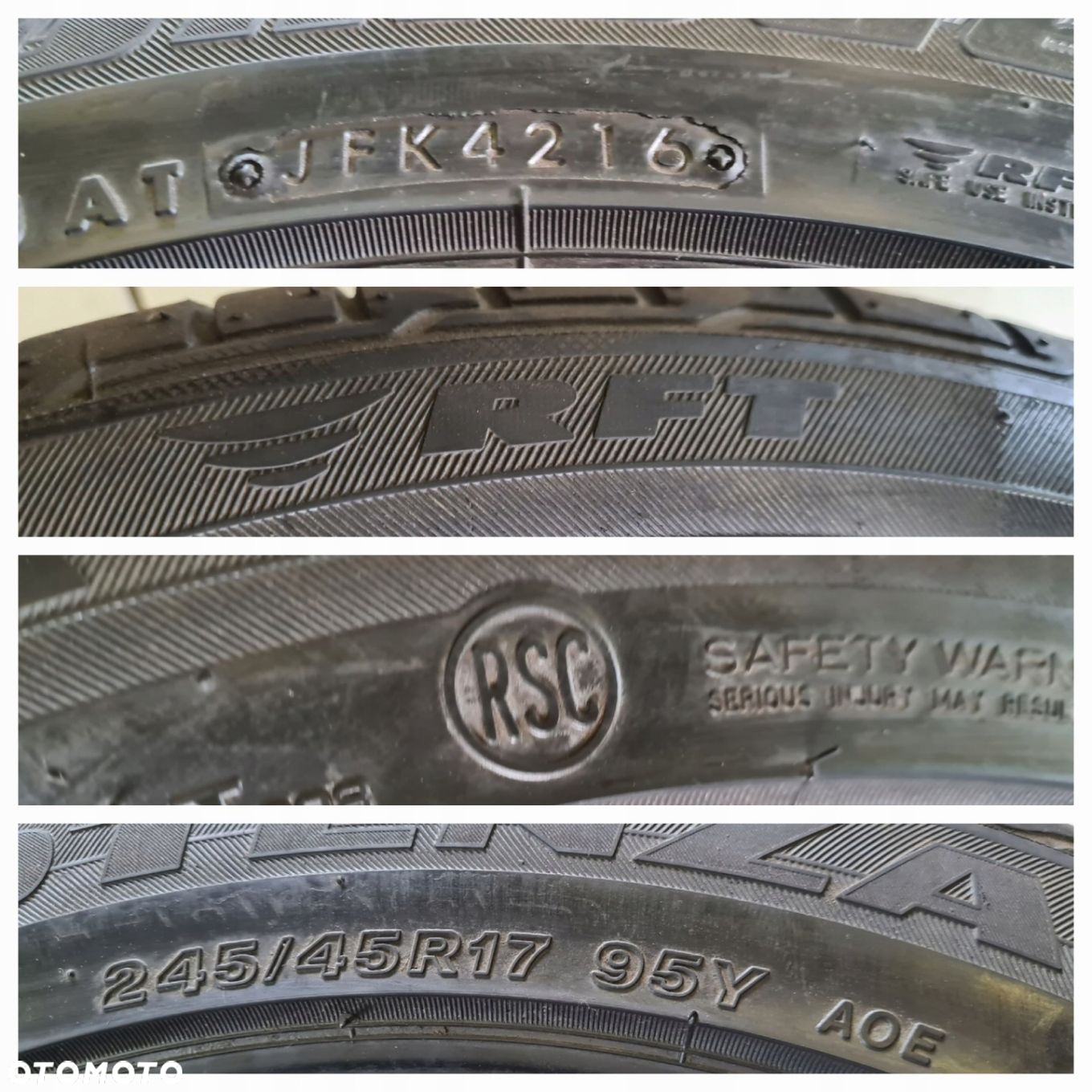 Bridgestone Potenza RE050A 245/45R17 95 Y runflat - 6