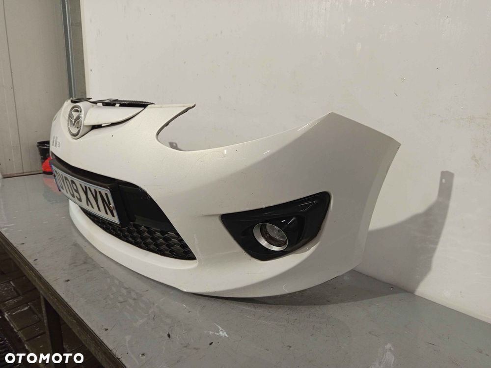 + ZDERZAK PRZÓD PRZEDNI MAZDA 2 DE TS SPORT 34K BIAŁY HALOGENY - 2