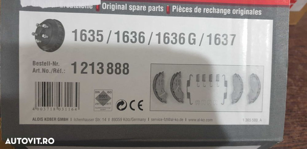 Saboti ALKO PUNTE 1000 KG, cod 1635/1636/1637, dimensiune 160/35 mm