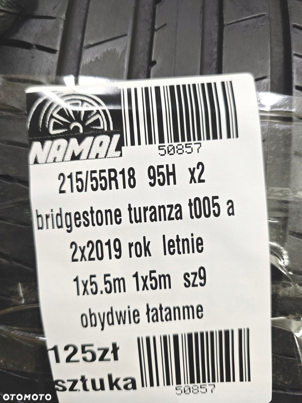 215/55R18 bridgestone 2019 opony letnie 5,5mm 50857 - 8