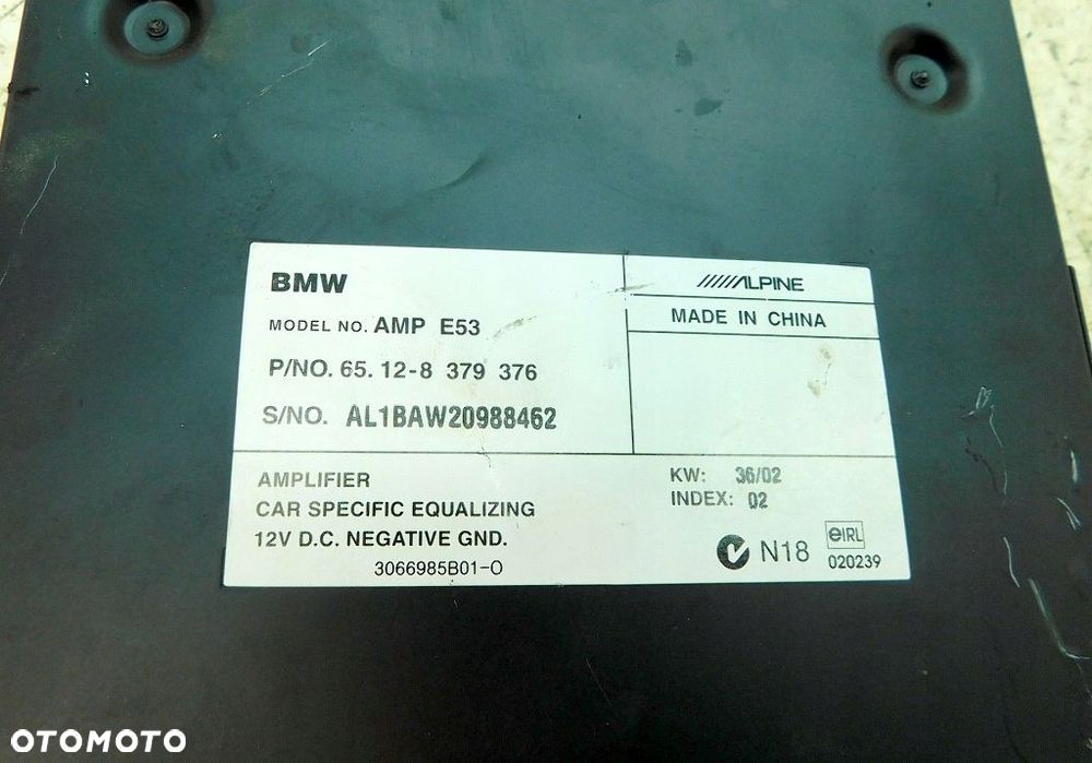 BMW X5 E53 3.0D M57 2002r WZMACNIACZ AUDIO HIFI ALPINE 8379376 - 7