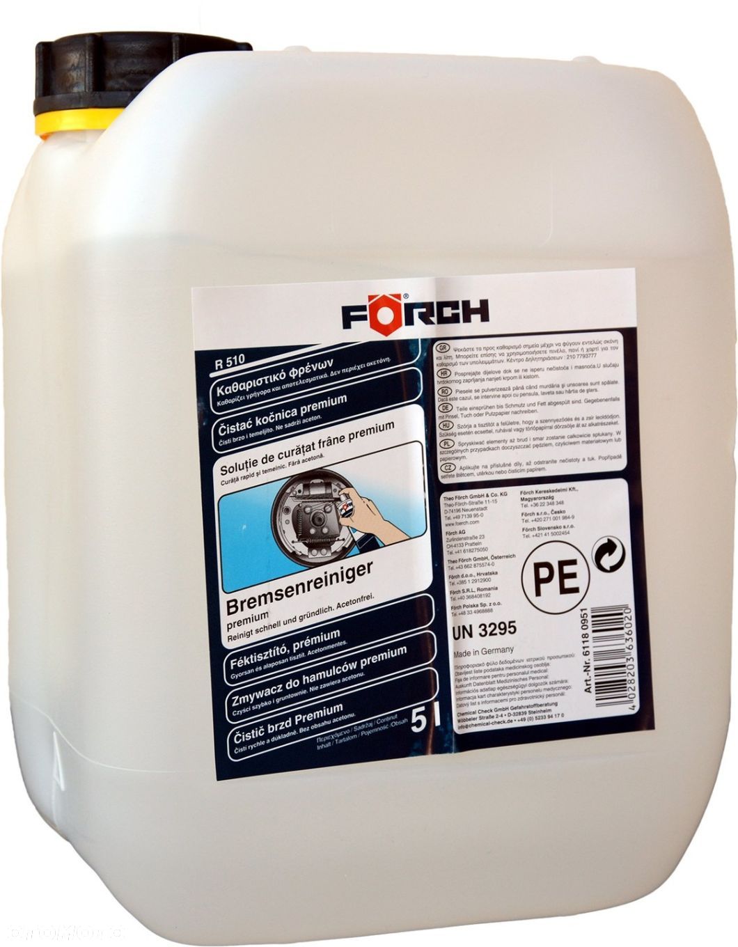 ZMYWACZ DO HAMULCÓW HAMULCY FORCH 5L PREMIUM - 1