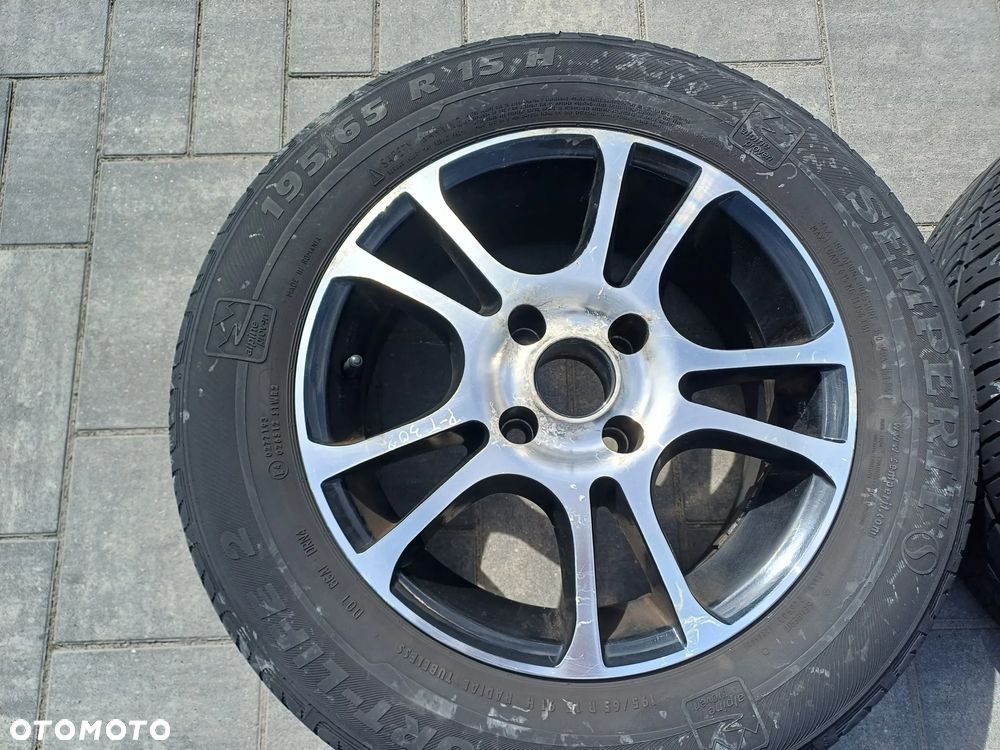 FELGI Z OPONAMI KOŁA ALUMINIOWE PEUGEOT 308 I R15 4X108 ET24 65,1 mm OPONY SEMPERIT 195/65 R15 NR34 - 4