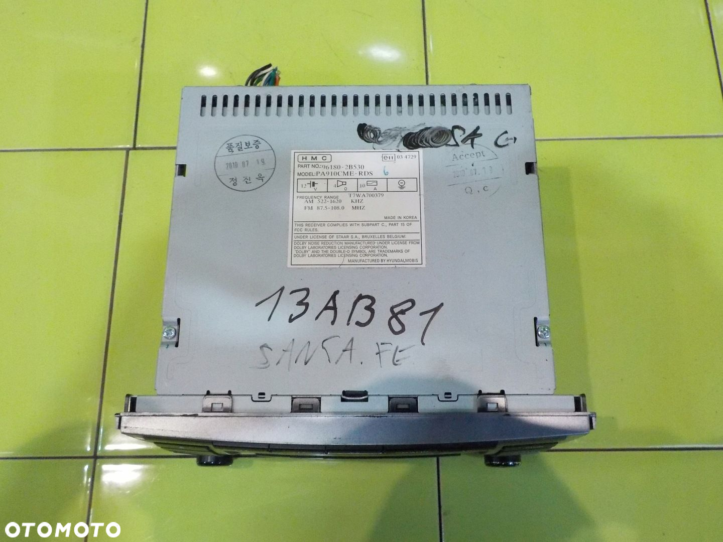 HYUNDAI SANTA FE II LIFT 2.2 CRDI AUT 11r radio CD 96180-2B530 - 2