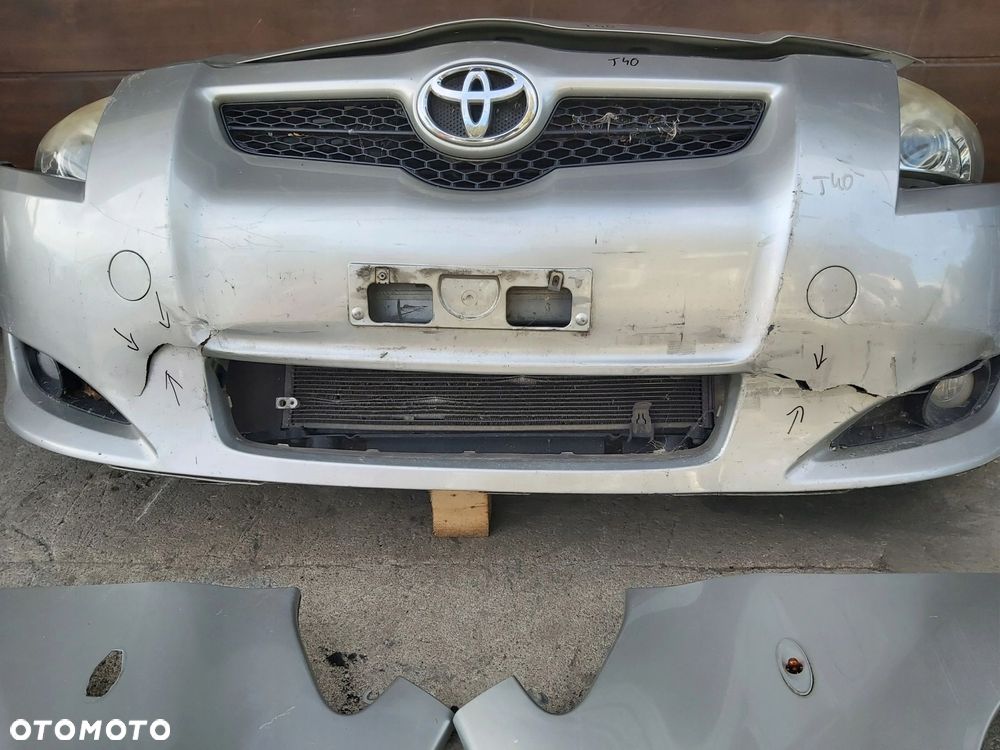 Toyota Auris I zderzak błotnik maska pas przedni chłodnica kompletny przód - 5