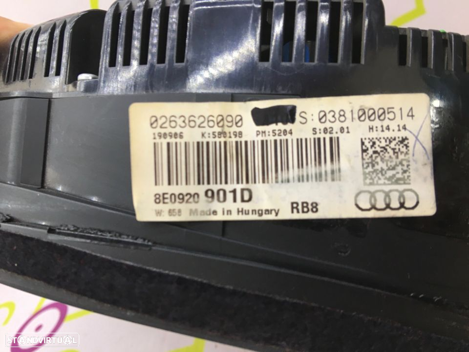 Quadrante Audi A4 2.0 TDi 140 Cv de 2006 - Ref: 0263626090 - NO740032 - 5