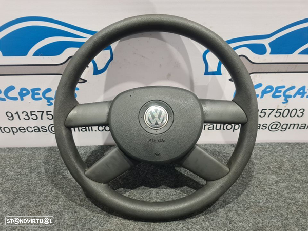 VOLANTE GUIADOR COMPLETO VW VOLKSWAGEN POLO 9N 6Q0419091G 6Q0419091 FOX CADDY PELE AIRBAG