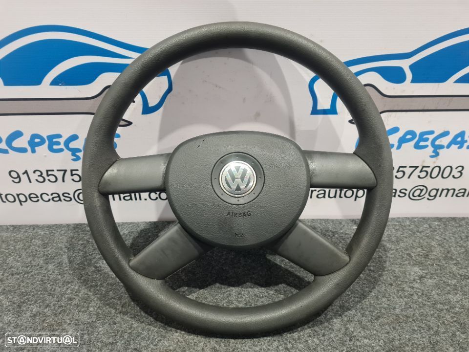 VOLANTE GUIADOR COMPLETO VW VOLKSWAGEN POLO 9N 6Q0419091G 6Q0419091 FOX CADDY PELE AIRBAG - 1