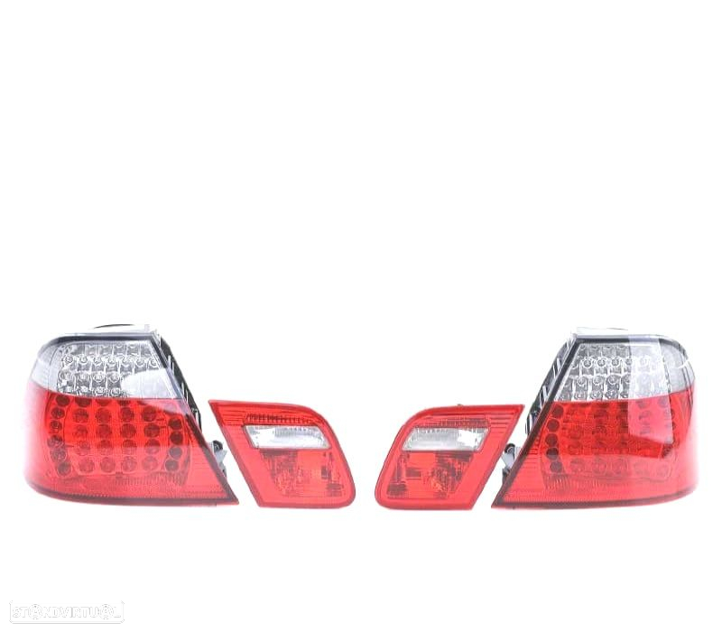 FAROLINS TRASEIROS LED BMW SÉRIE 3 E46 COUPÉ 99-03 VERMELHO TRANSPARENTE - 6