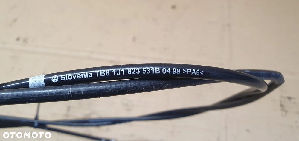 Linka otwierania maski cięgno VW Golf 4 IV 1J1823531B - 5