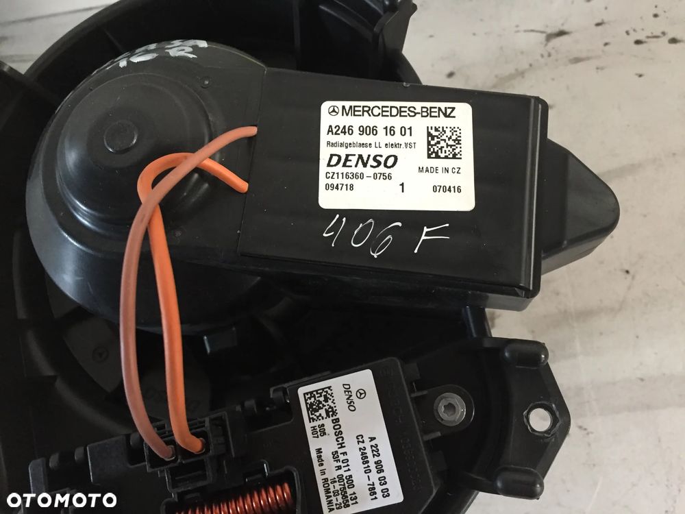 MERCEDES B KLASA W246 16R WENTYLATOR NAWIEWU A2469061601 - 3