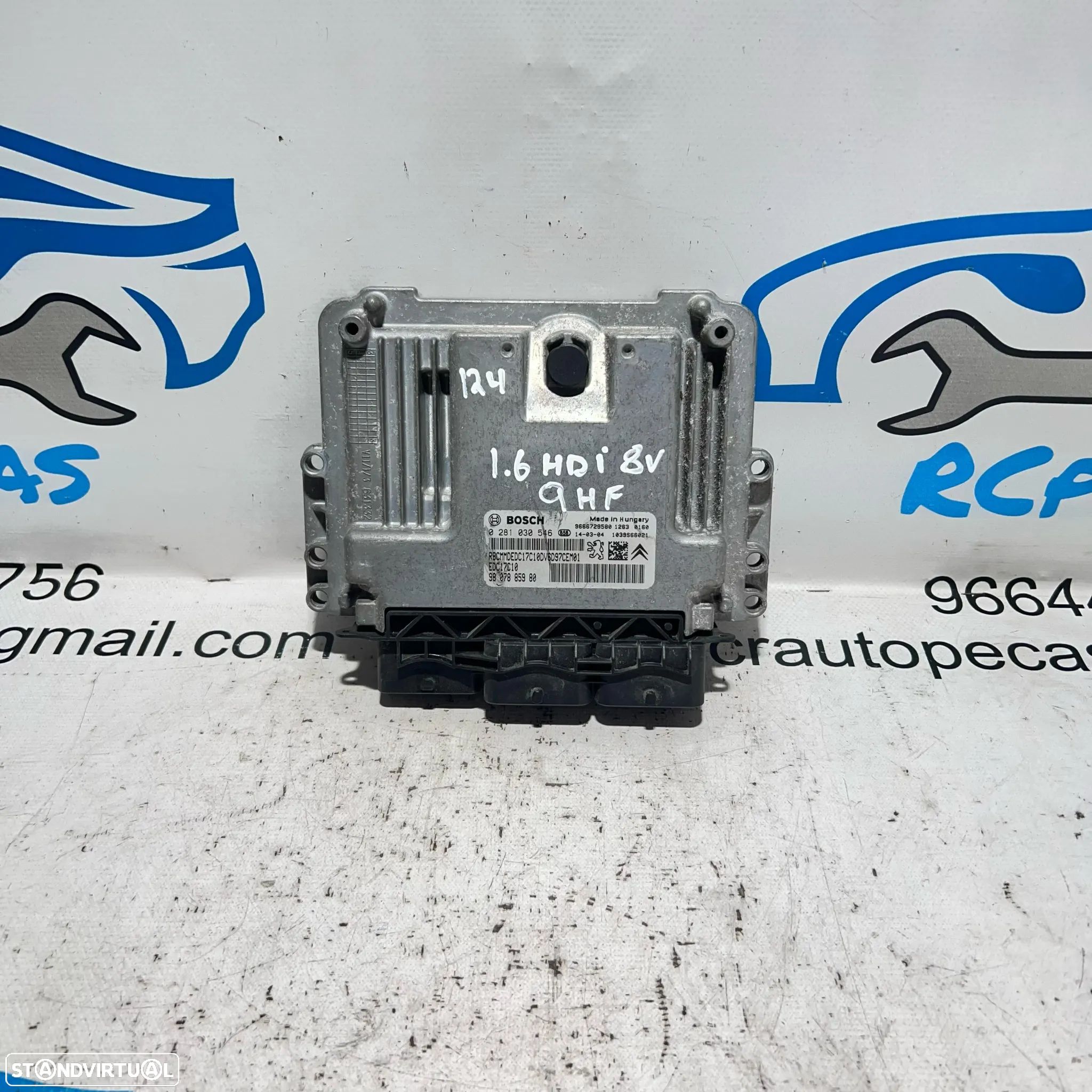 .Centralina Motor Bosch PSA Peugeot Citroen DS 1.6 HDi 0 281 030 546 / 98 078 859 80 - 1