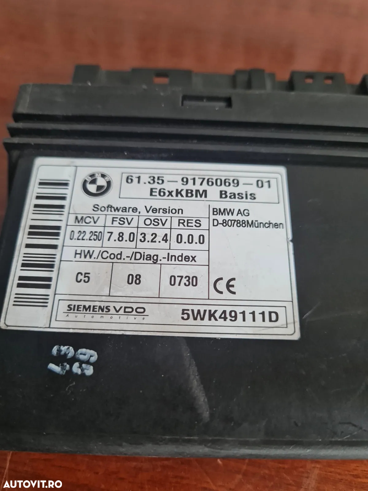 Modul Confort Bmw Seria 5 E60 E61 Cod  An 2004-2005-2006-2007-2008-2009 - Dezmembrari Arad - 5