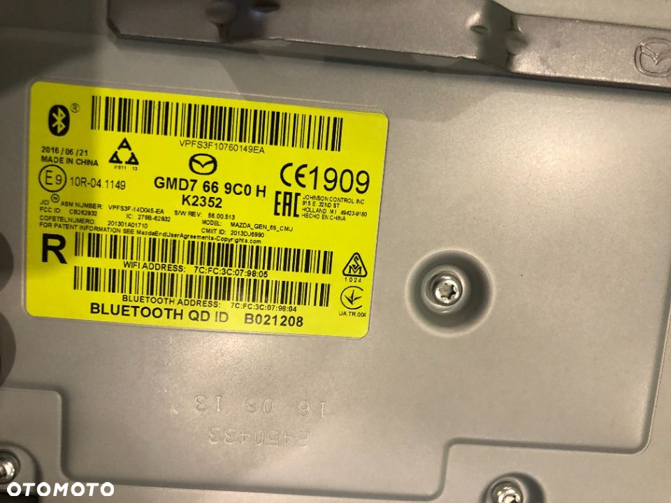 mazda cx-3 2019R moduł nawigacji GMD7669C0C wyświetlacz - 5