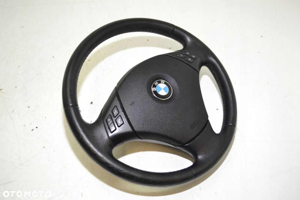 BMW E90 E91 KIEROWNICA SKÓRA PODUSZKA AIRBAG MULTIFUNKCJA - 1