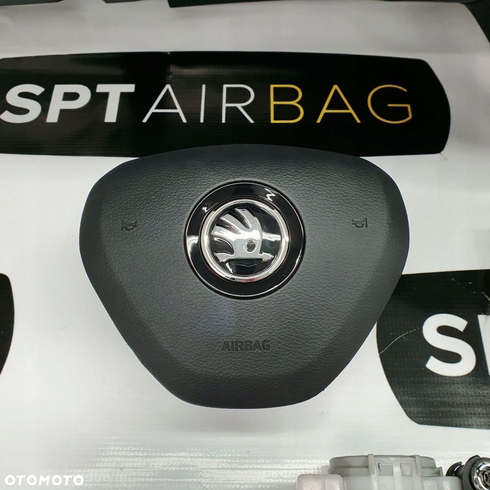SKODA OCTAVIA III 3 5E0 DESKA ROZDZIELCZA KONSOLA KOKPIT PULPIT PODUSZKI AIRBAG AIR BAG PASY KIT SET - 6