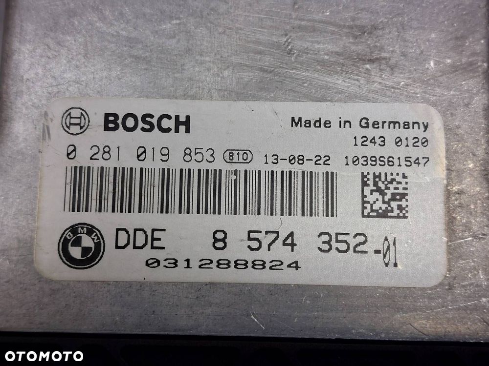 ZESTAW STARTOWY BMW X1 E84 2.0 D 8574352 0281019853 9194399 VZE0274000 - 2